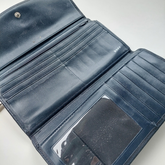 Leather Dopp Wallet Long Wallet Black  ( Bag E) - Picture 5 of 5